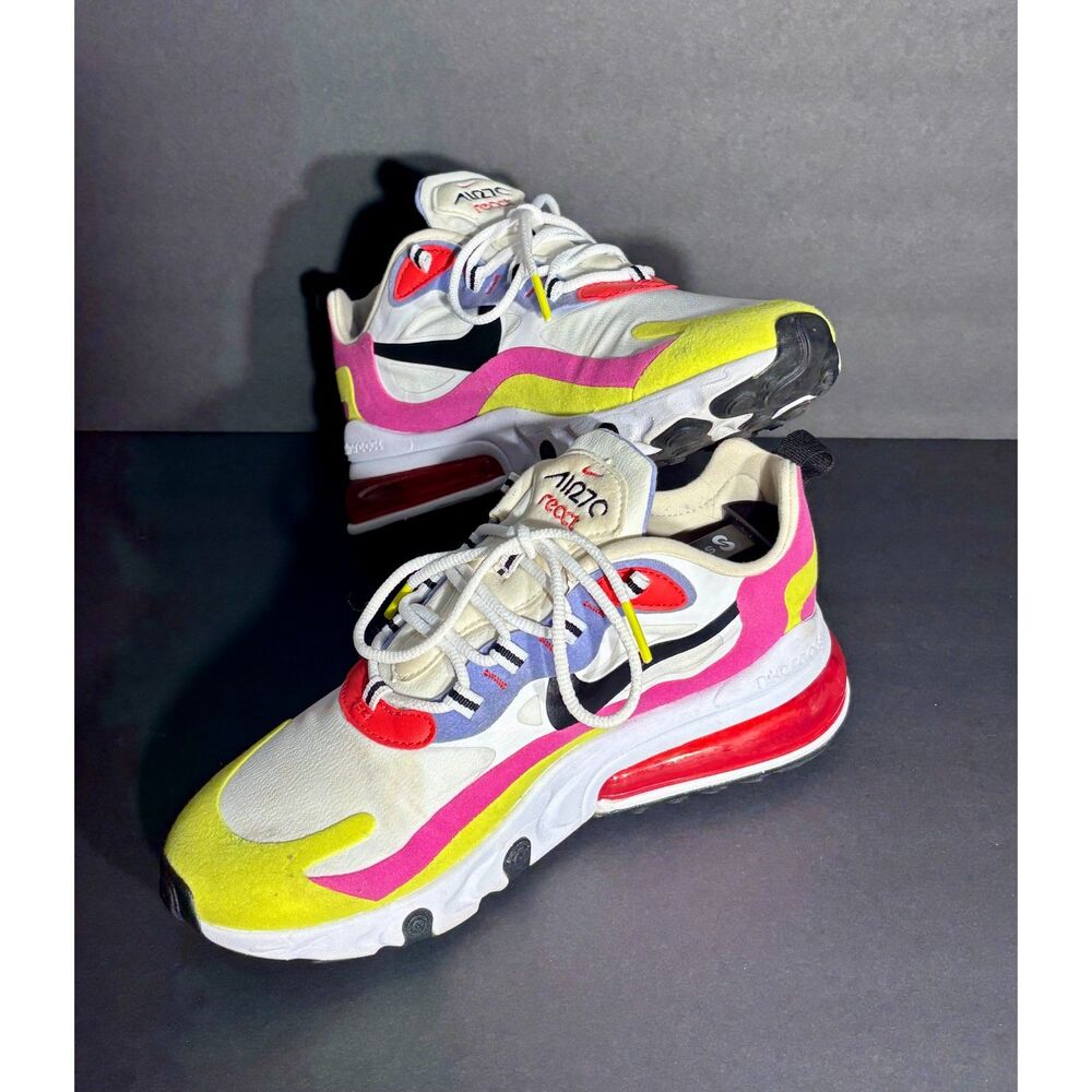 Nike Air Max 270 React “Multi-Color” CZ9351-100 Women’s Size 8